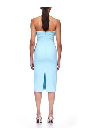 Crystal Chain And Swallow Midi Dress DAVID KOMA | SS25DK57DBLUESILVER